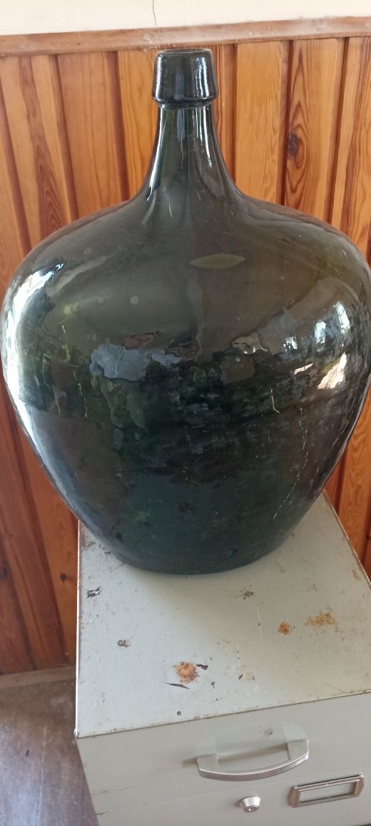Garrafão vidro verde antigo 20 LT