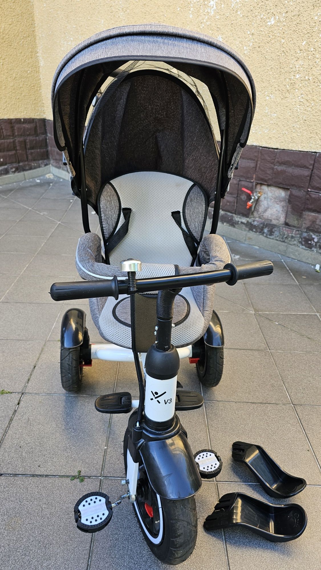 Rowerek Trójkołowy Trike Fix V3 szary 3w1