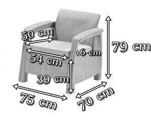Садовая мебель Corfu Duo ( 2 кресла ) В Наличии