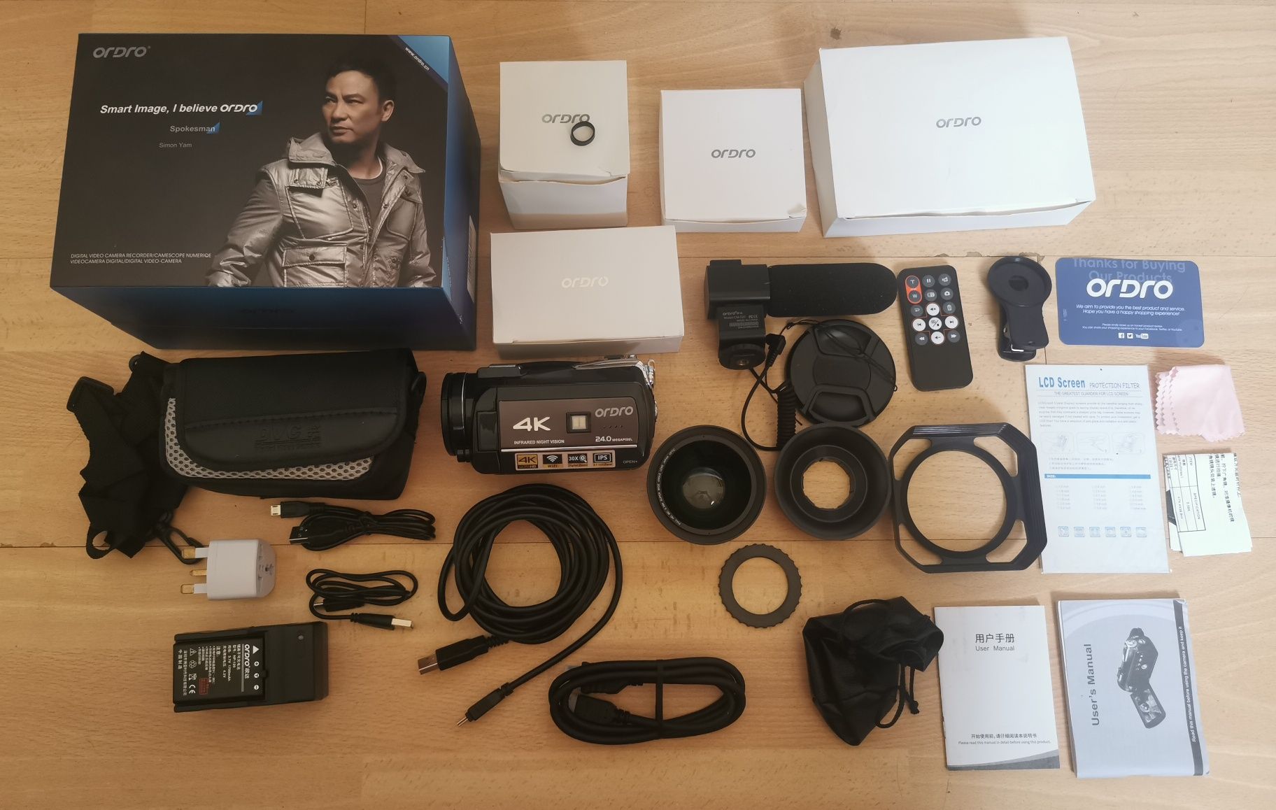 Câmara de filmar Ordro AC3 4K