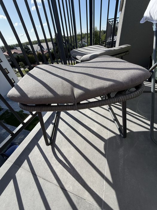 technorattan  meble pufy podnózki taras balkon 2 szt