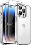 Etui iPhone 14 Pro Max 6,7" x2 Szkło Hartowane JETech 3w1 przezroczyst