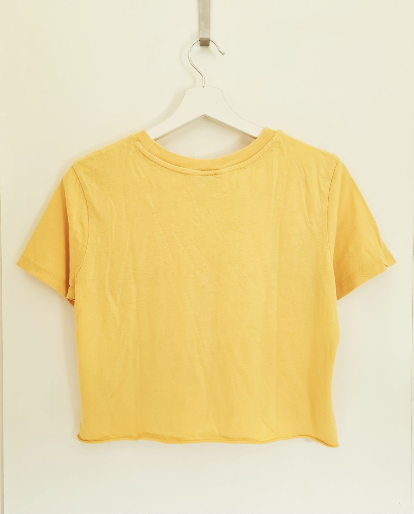 Miss Selfridge żółty crop top S