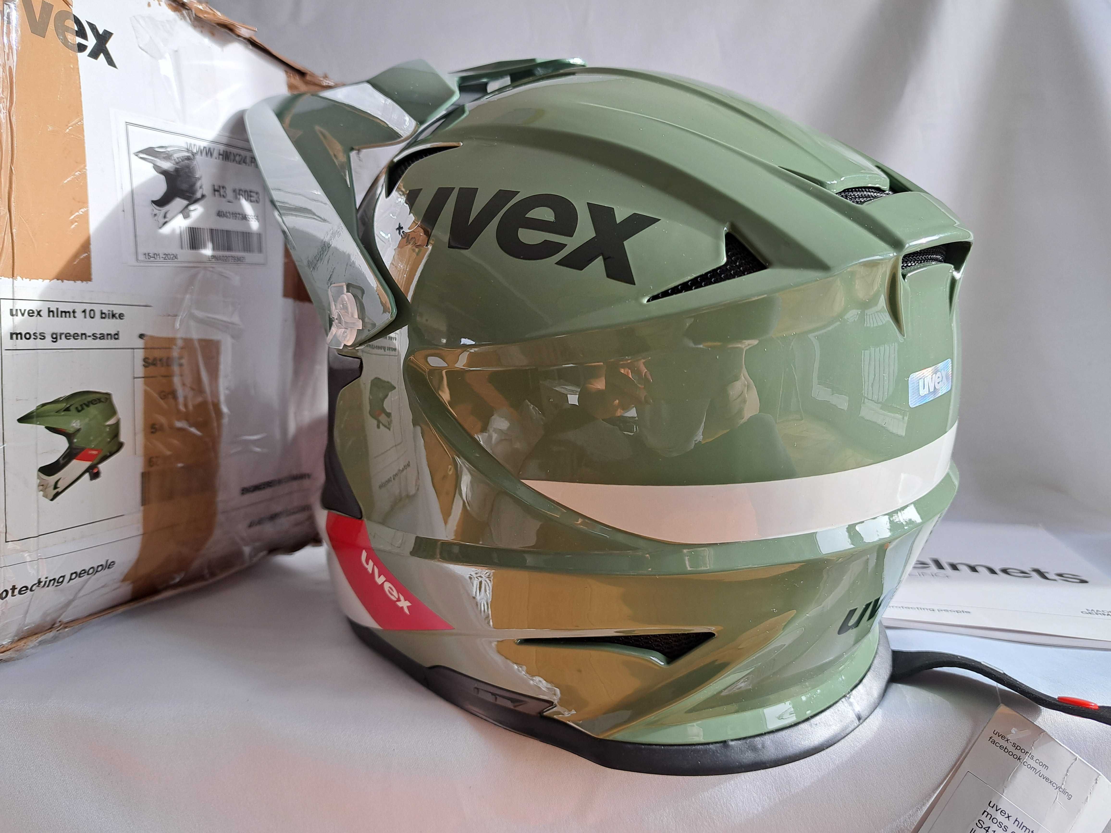 Kask rowerowy fulllface Uvex HLMT 10 Bike Moss Green Sand S 54-56cm