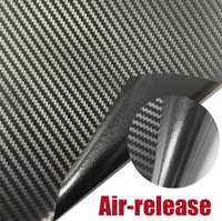 Película wrap vinil 3d Carbon Fiber ou preto piano  air release