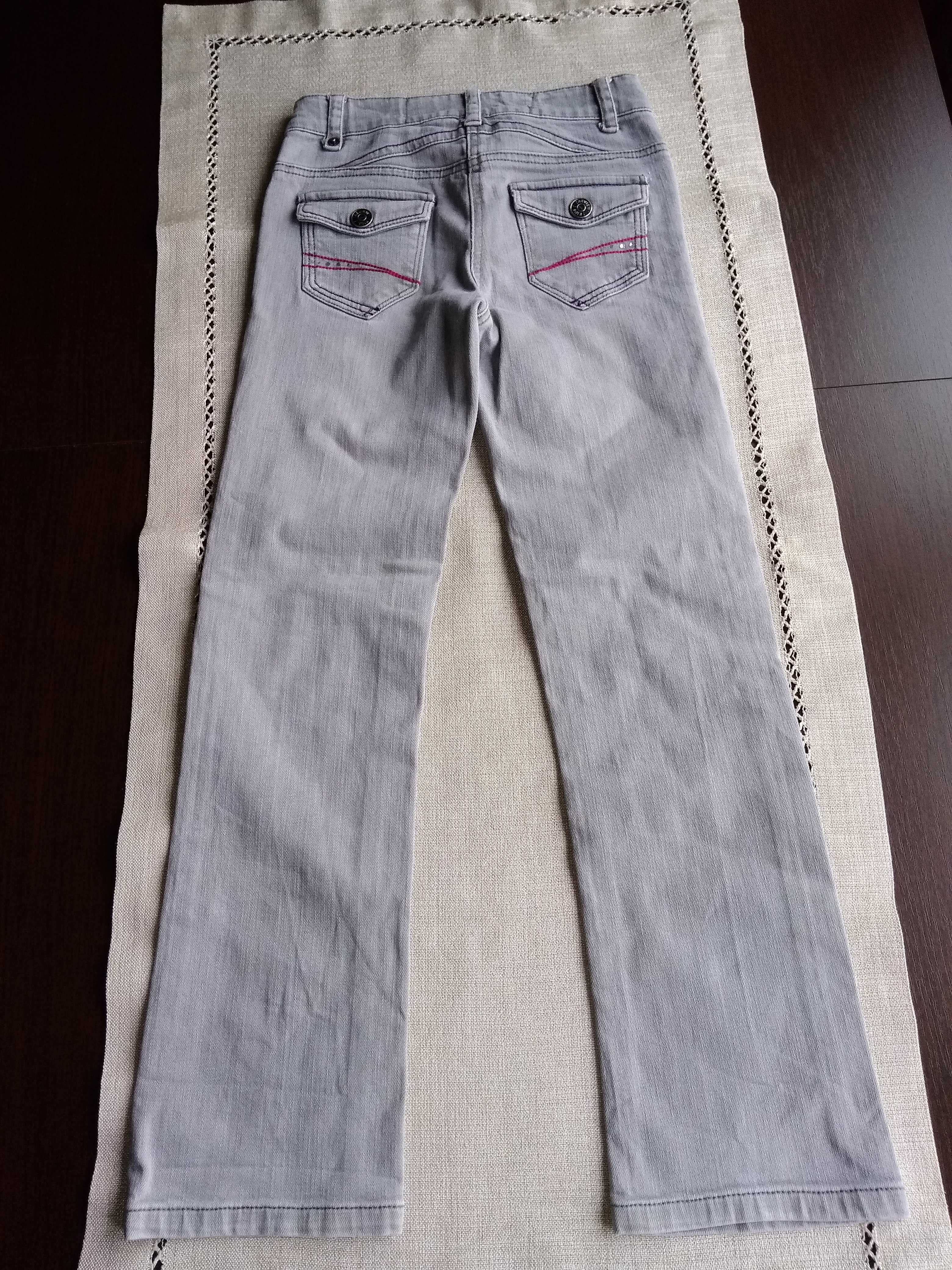 Spodnie jeansowe szare rozm. 134
