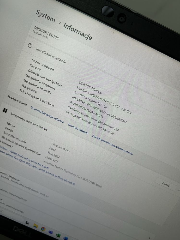 Laptop Dell Latitude 5430 14" 256/16GB i3-1215u
