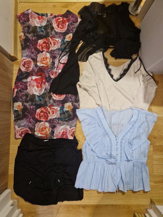 Mega paka ubrań damskich m bluzki sukienki sweter