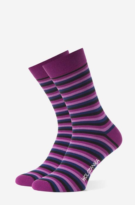 Nowe fioletowe skarpety garniturowe, Wólczanka 42-43