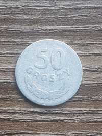 Moneta kolekcjonerska 50 groszy 1949 rok bez znaku mennicy.
