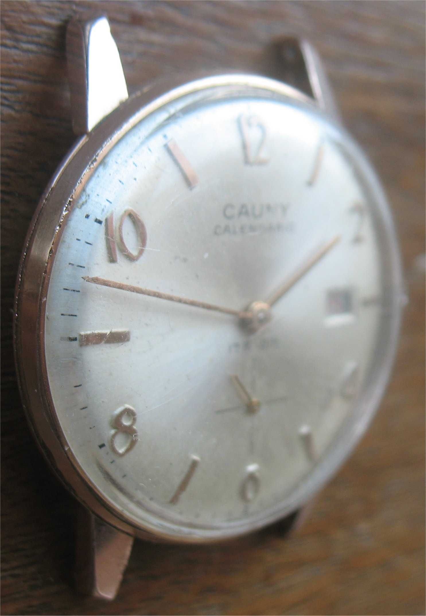 Relógio de corda Vintage - Cauny - Calendario, 17 Rubis - Swiss