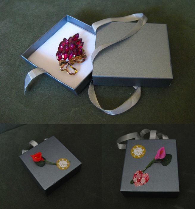 Alfinete / Broche Ramo Flores NOVO