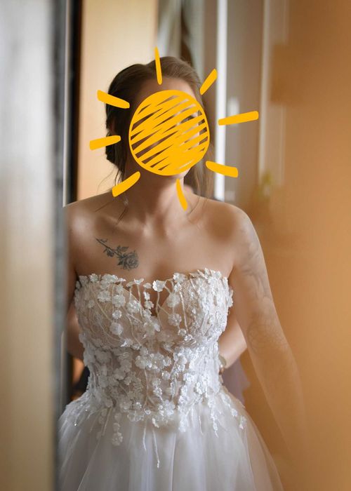 Suknia ślubn Boho Rustykalna