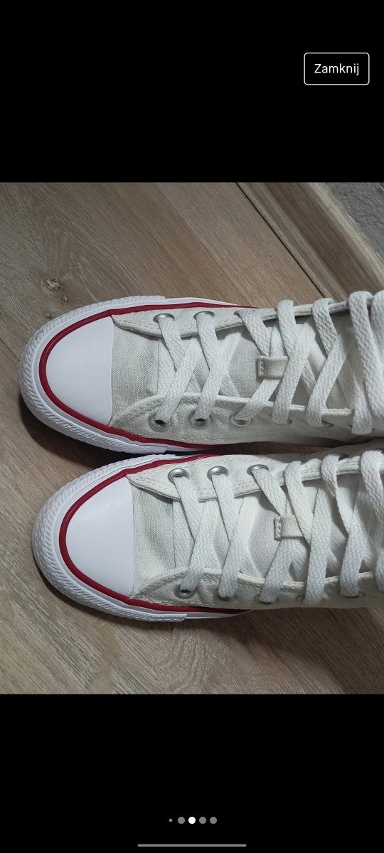 Converse białe wysokie stan bdb