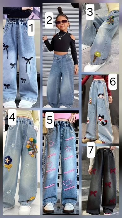 джинси для дівчинки з малюнками