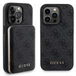 Zestaw etui Guess 4G Metal Logo na iPhone 15 Pro + powerbank 5000mAh
