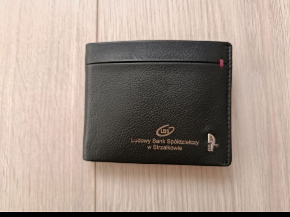 Portfel nowy czarny meski w pudełku Puccini