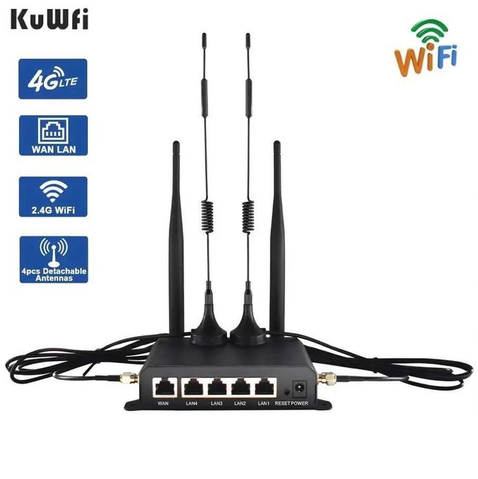 KuWFi WR181 роутер 4G LTE, Wi-Fi модем со слотом для Sim-карты