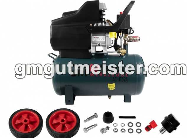 Компресор GM 24Л 1.5KW 220V 198Л/ХВ 8 BAR 2850 ОБ/ХВ (ОДНОПОРШНЕВИЙ)