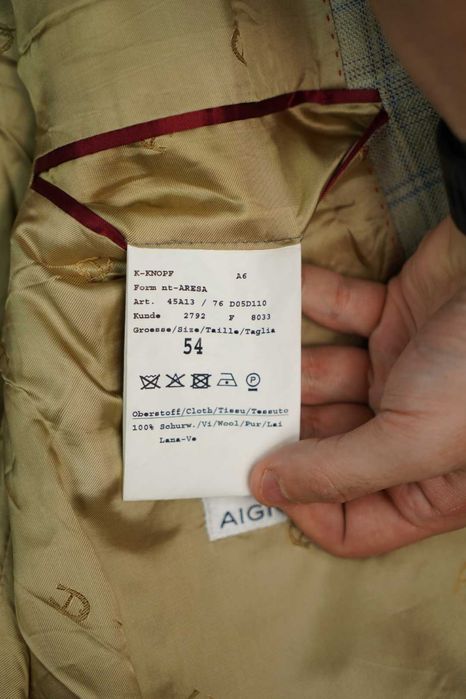 Aigner kremowa wełniana marynarka męska 54 XL wus07