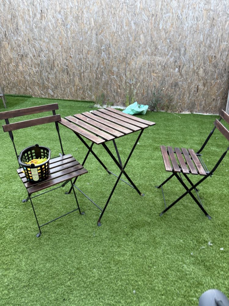 Mesa e cadeiras jardim/varanda ikea