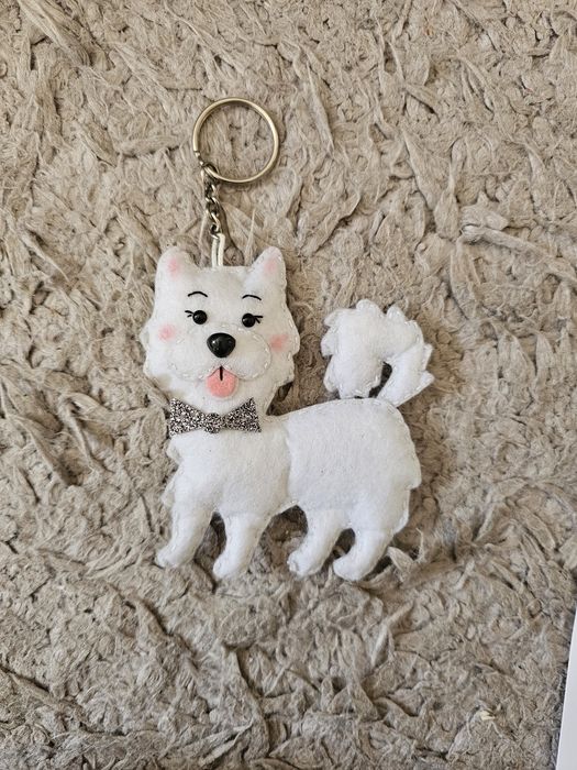 Breloczek handmade samoyed samojed pies piesek
