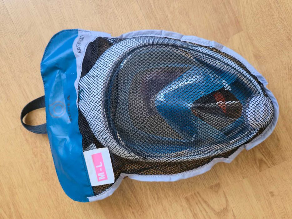 Maska do snorkelingu pełnotwarzowa Easybreath + pokrowiec