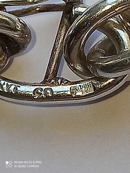 PRL srebrny łańcuch Rytosztuka