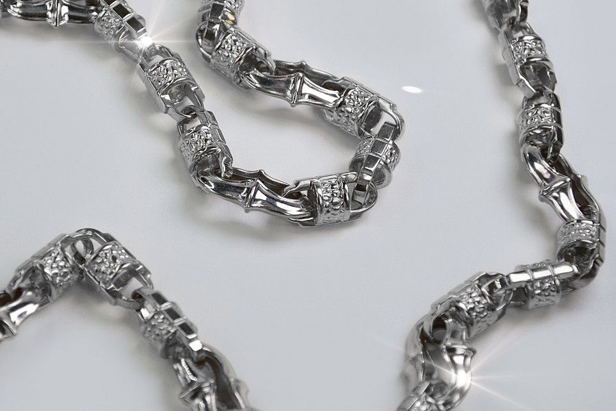 Srebrny łańcuszek królewski 925 Unikat 118g ZASTRZEŻONY WZÓR cc053s