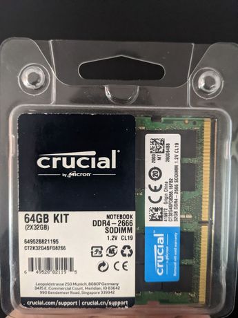 Crucial DDR4 2666 64GB SO-DIMM