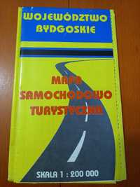 Mapa Samochodowo Turystyczna Województwo Bydgoskie 1993rok