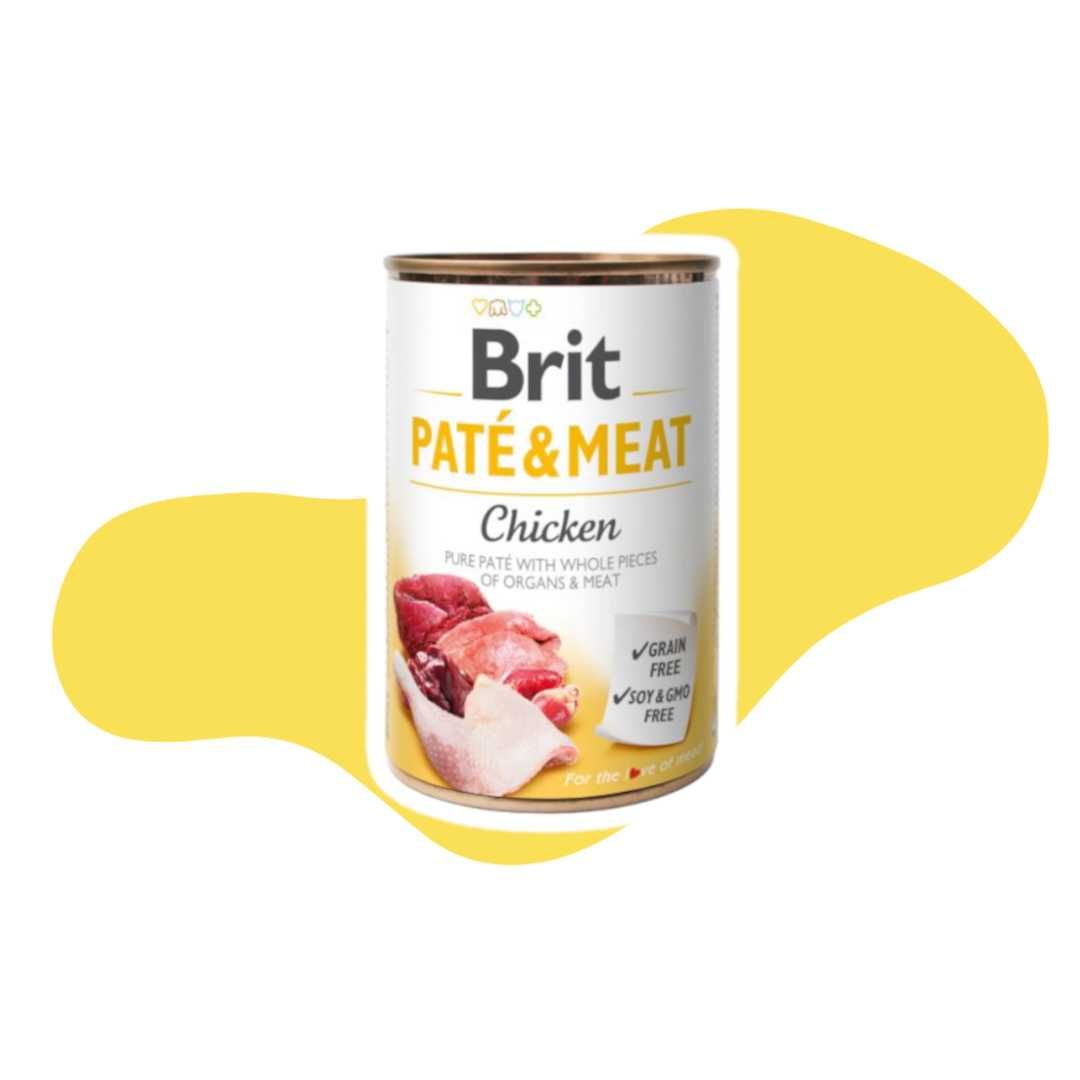 Brit Pate&Meat Chicken Kurczak 6x400g Karma mokra dla psa