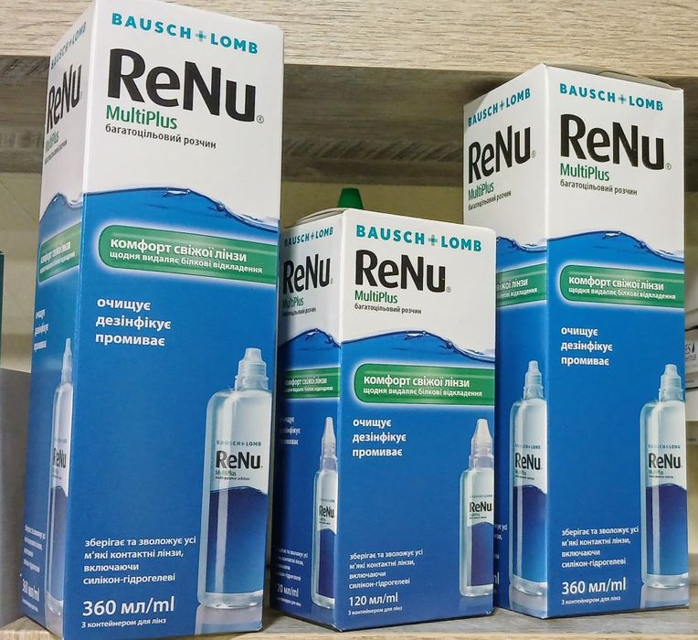 Розчини для контактних лінз Renu Multiplus 60мл, 120мл, 360мл