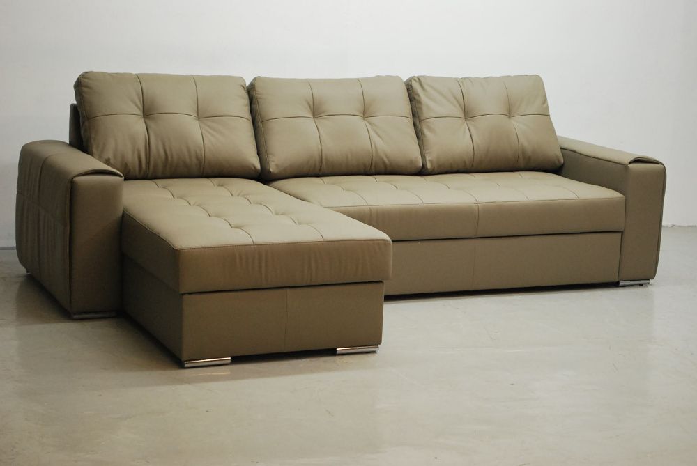 nuc SKÓRA NATURALNA NAROŻNIK funkcja spania pojemnik 4119 rogówka sofa