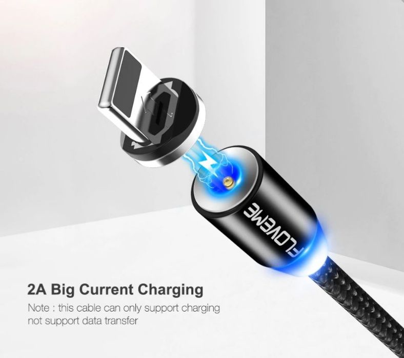 Kabel Magnetyczny FLOVEME 1m + końcówka IOS lub MICRO