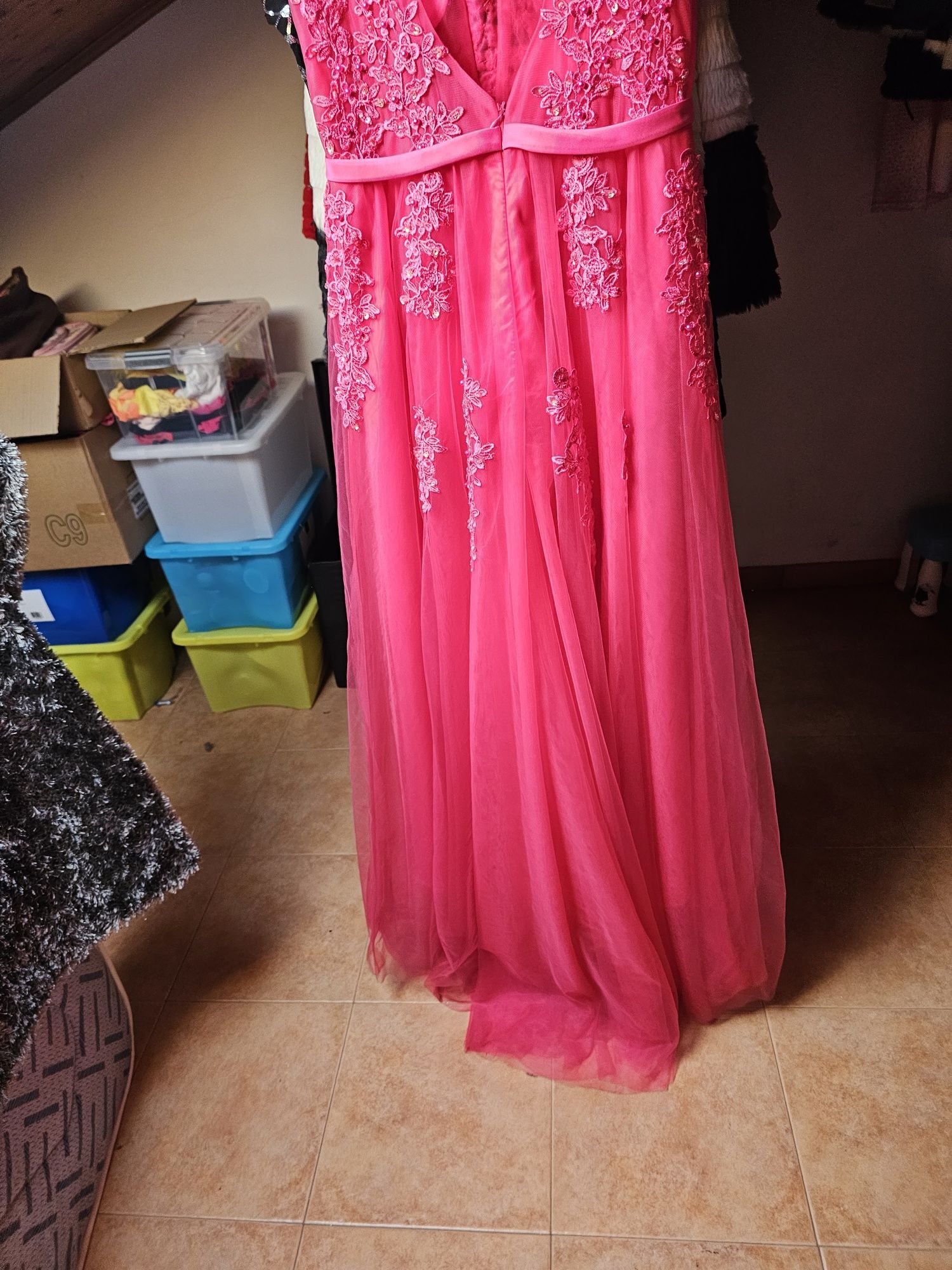 Vestido cerimónia fuscia