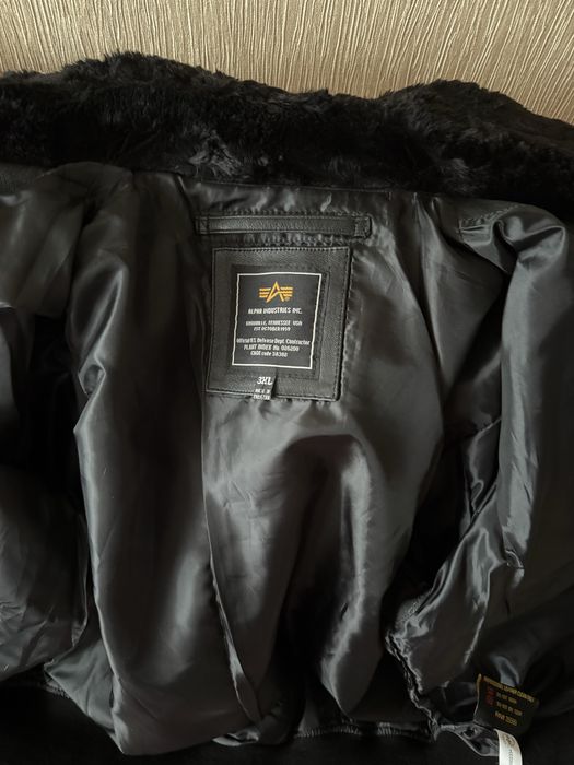 ‼️БОМБЕР,Пилот Альфа‼️Alpha Industries inc‼️Куртка кожаная оригинал‼️