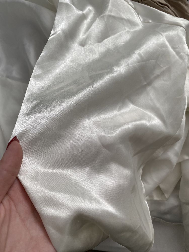 Biała jedwabna koszula 100% jedwab silk elegancka classy oversized