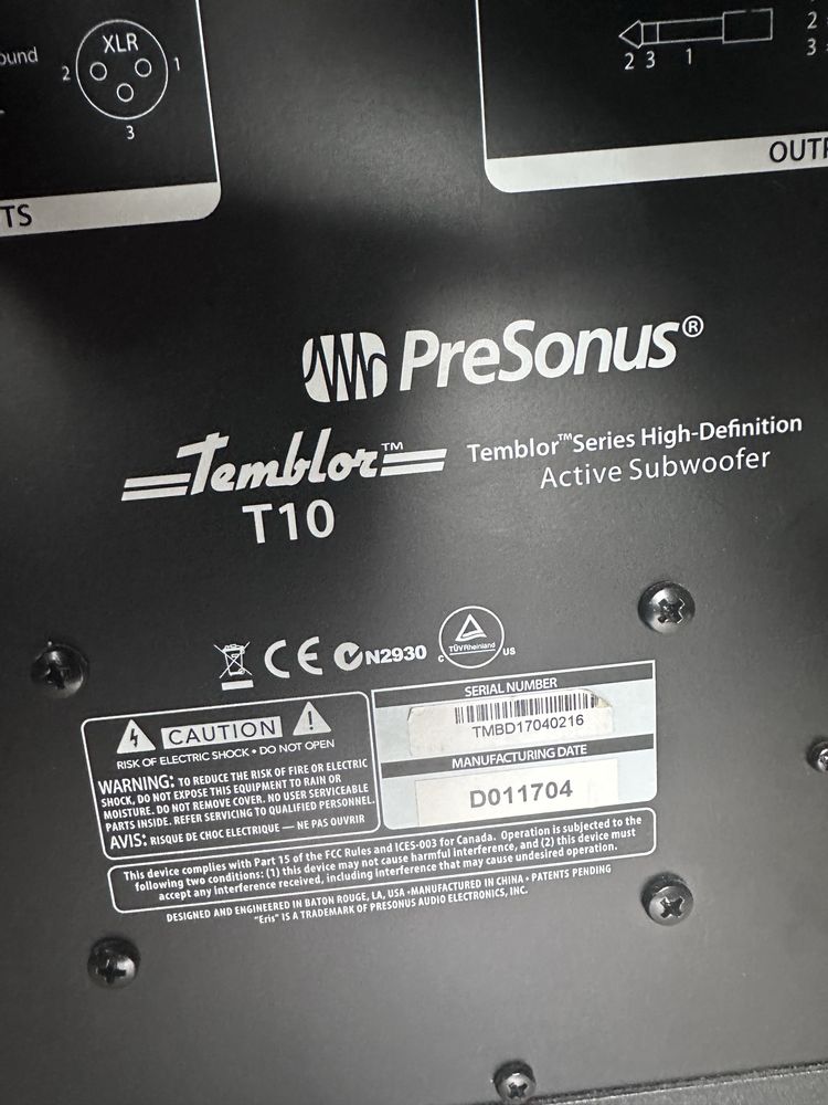 Presonus T 10 pro sub studio audio hi-fi hi-end