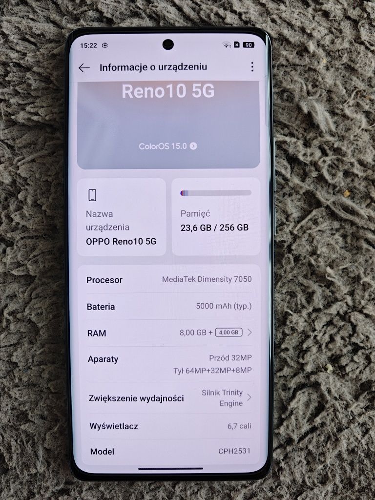 Oppo Reno 10 5G bdb stan Gwarancja + uchwyt