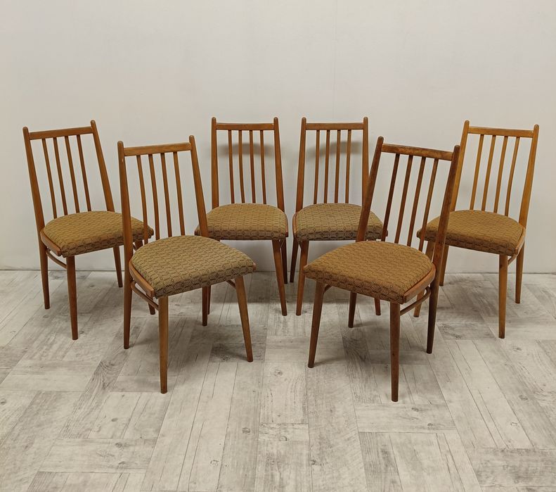 krzeslo krzesła komplet Czechosłowacja lata 70-te vintage design
