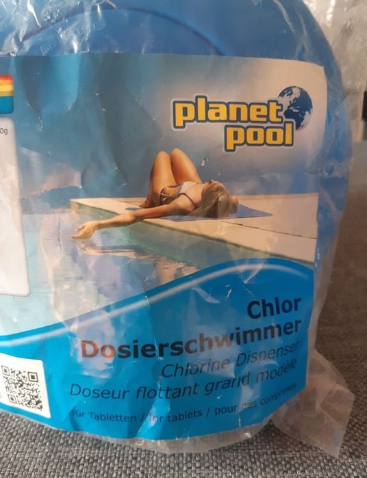 Komplet nowa bojka na tabletki do basenu oraz termometr basenowy 
term