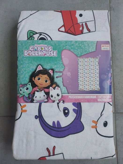 Prześcieradło Koci Domek Gabi 90x200x25