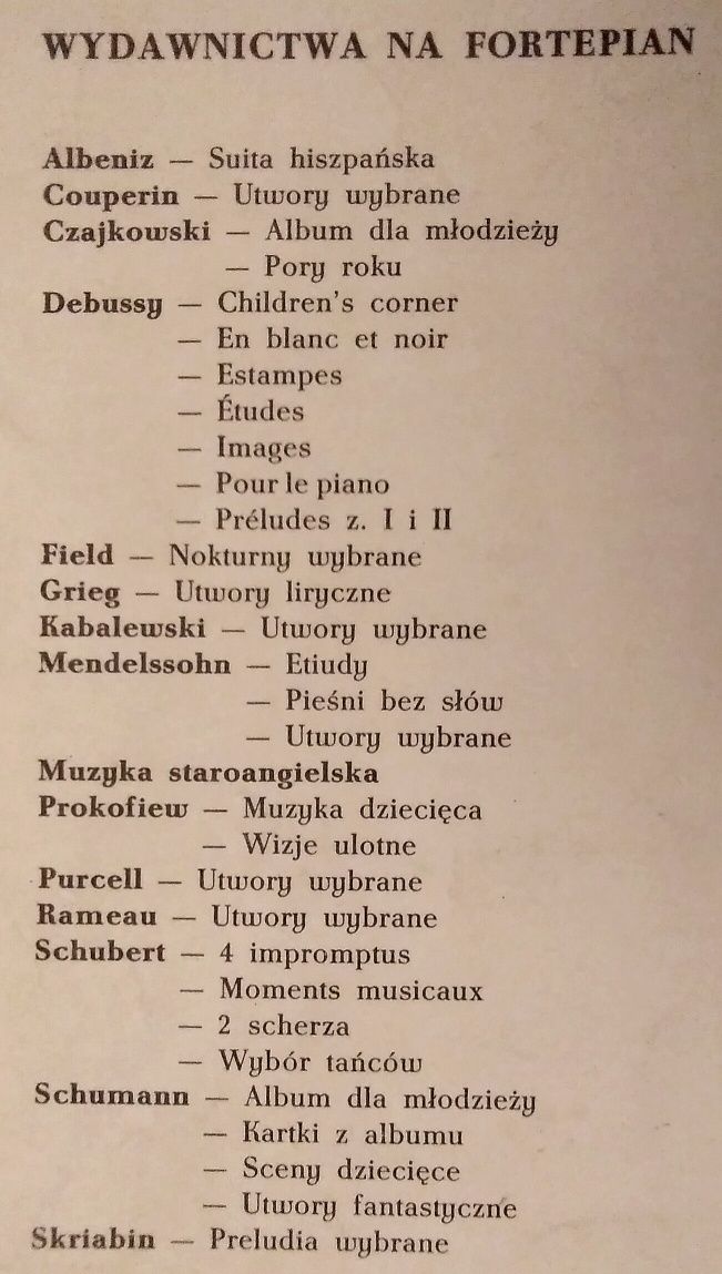 Nuty, R. Schumann, SCENY DZIECIĘCE op. 15 na fortepian, PWN 1976