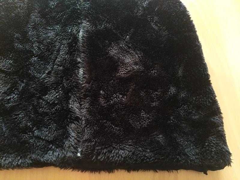 Kamizelka polarowa puszysta czarna damska rozmiar S / M