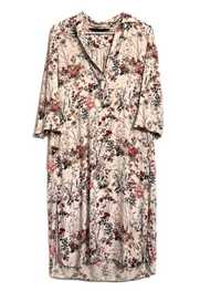 Сукня-сорочка міді zara (платье-рубашка)