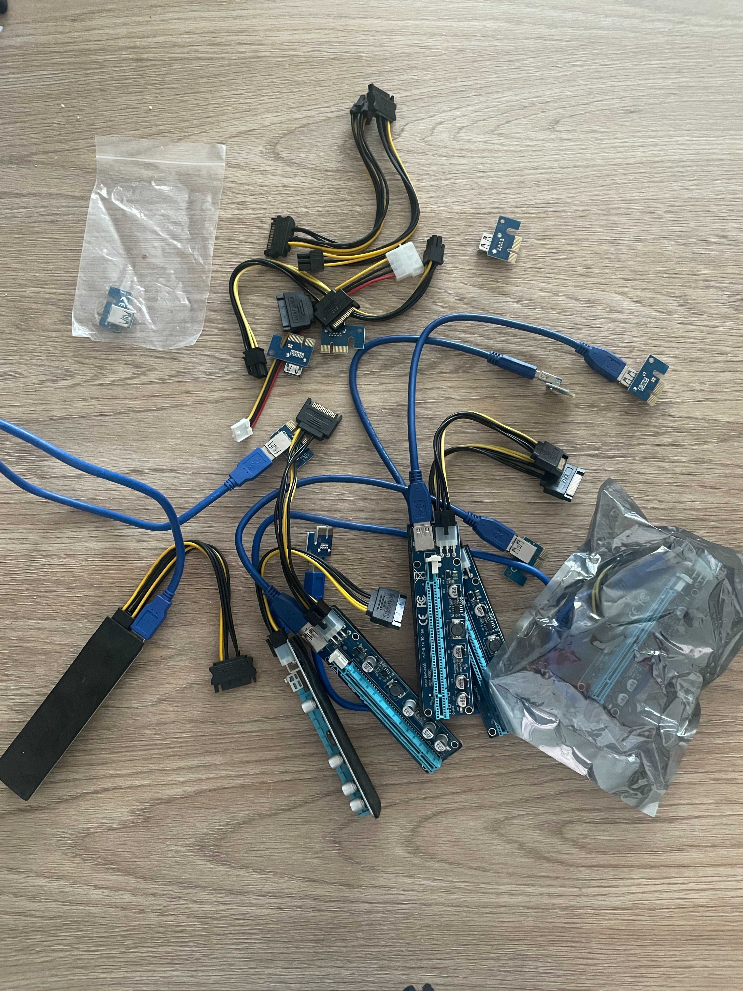 Riser PCI-E 008C zestaw 5 sztuk i gratisy