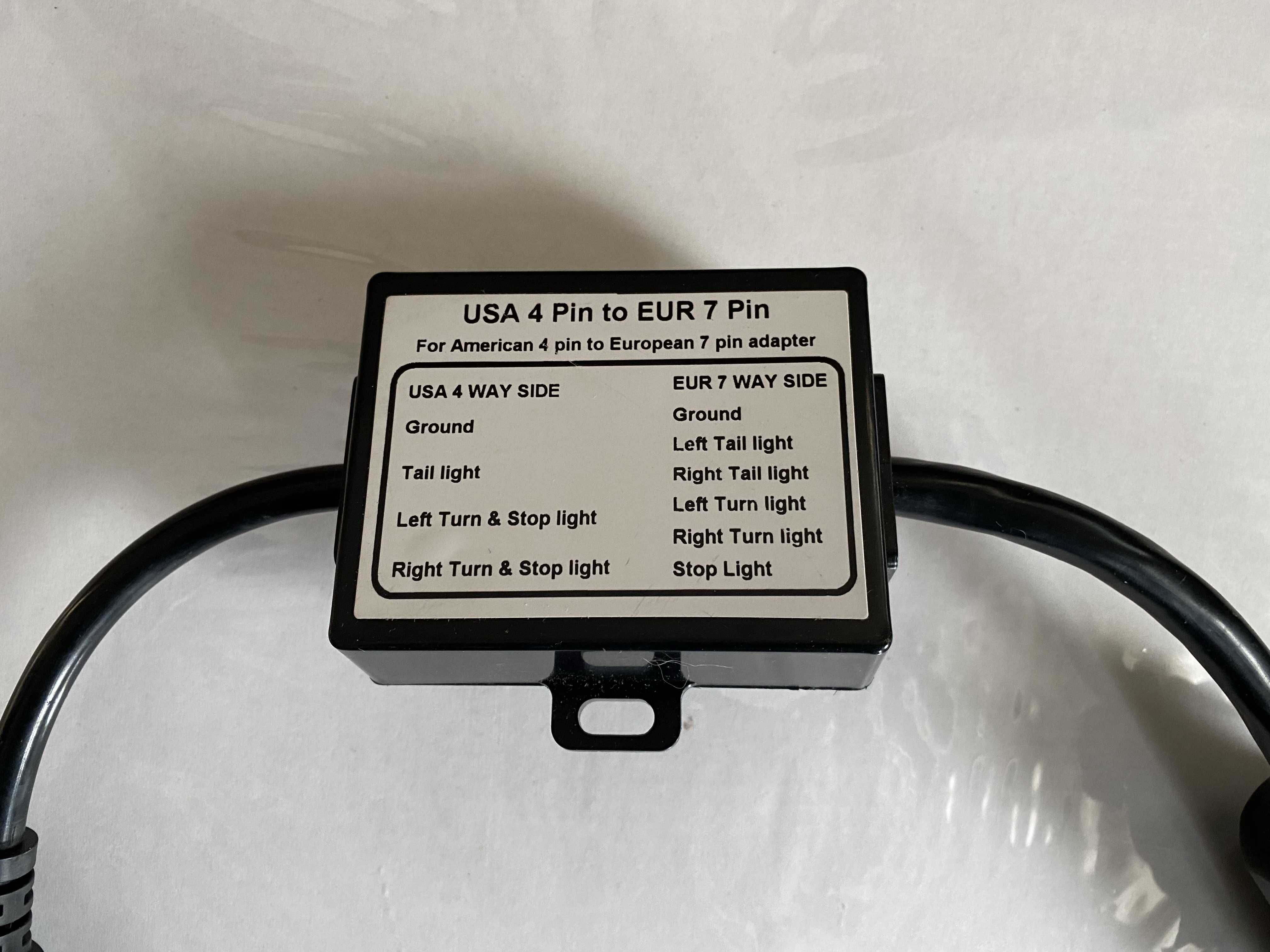 Перехідник - конвертер для фаркопа з USA 4(7)-pin на 7-pin Euro