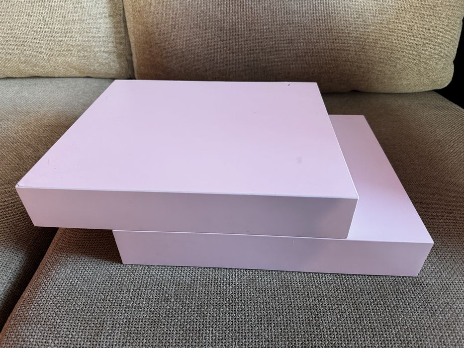 2x półka ścienna różowa