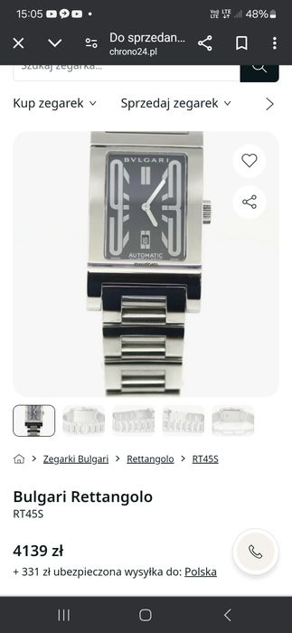 Zegarek Bvlgari Rettangolo